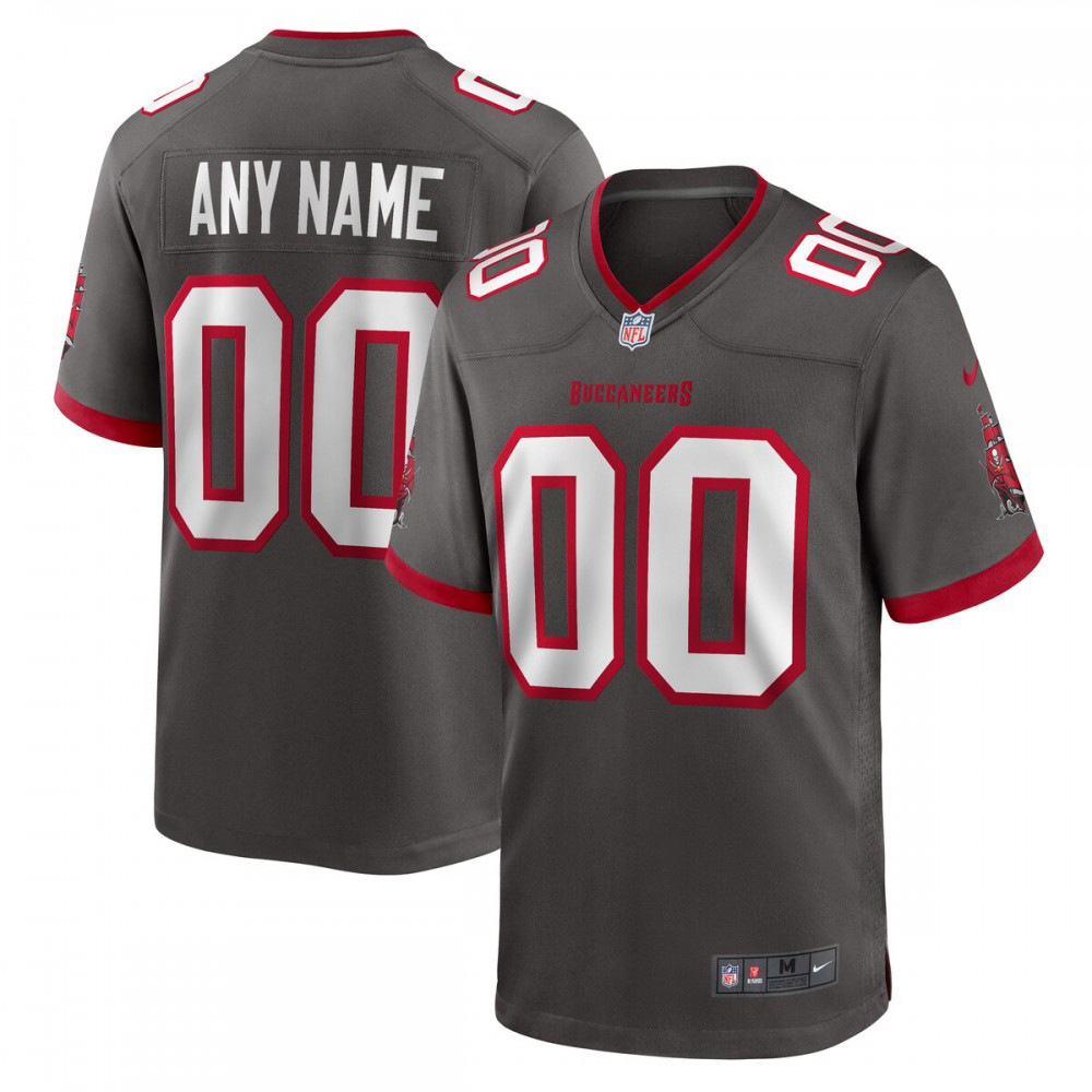 Tampa Bay Buccaneers Nike Alternate Custom Game Jersey - Pewter-GridironStore